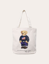 Borsa tote in canvas bianco con stampa Polo Bear Polo Ralph Lauren -  | Spazio Pritelli