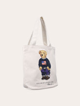 Borsa tote in canvas bianco con stampa Polo Bear Polo Ralph Lauren -  | Spazio Pritelli