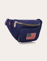 Marsupio in canvas blu con bandiera ricamata Polo Ralph Lauren -  | Spazio Pritelli
