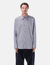 Studio Nicholson View lilac striped lyocell shirt - | Spazio Pritelli