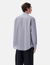 Studio Nicholson View lilac striped lyocell shirt - | Spazio Pritelli