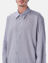 Studio Nicholson View lilac striped lyocell shirt - | Spazio Pritelli