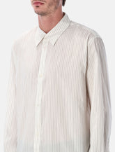 Studio Nicholson View striped silk shirt - | Spazio Pritelli