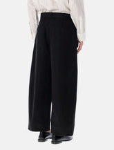 Studio Nicholson wide-leg peached cotton Sorte trousers - | Spazio Pritelli