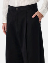 Studio Nicholson wide-leg peached cotton Sorte trousers - | Spazio Pritelli