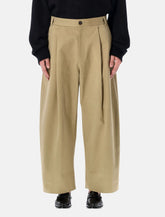 Studio Nicholson wide-leg peached cotton Sorte trousers - | Spazio Pritelli