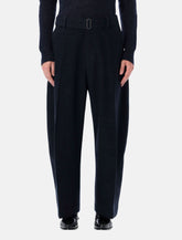 Studio Nicholson wide-leg wool cotton blue Vital trousers - | Spazio Pritelli