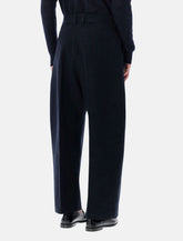 Studio Nicholson wide-leg wool cotton blue Vital trousers - | Spazio Pritelli
