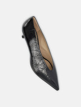 Babouche Kitten Heels Black Naplack - | Spazio Pritelli