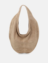 Maeden Market Tote Suede Leather Beige - | Spazio Pritelli