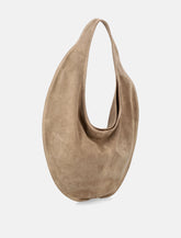 Maeden Market Tote Suede Leather Beige - | Spazio Pritelli