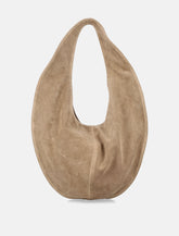 Maeden Market Tote Suede Leather Beige - | Spazio Pritelli