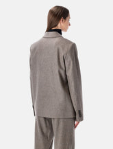 LouLou de Saison Gina wool-blend double-breasted flannel jacket - | Spazio Pritelli