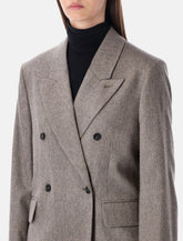 LouLou de Saison Gina wool-blend double-breasted flannel jacket - | Spazio Pritelli