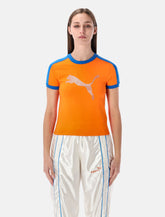 FENTY x PUMA T7 slim-fit jersey tee with rhinestone logo - | Spazio Pritelli