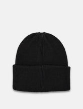 Y-3 black knit beanie with embroidered logo - | Spazio Pritelli
