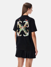 Off-White Arrow Glass Flower cotton logo T-shirt - | Spazio Pritelli