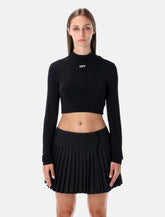 Off-White "Off Stamp" cropped long-sleeve top - | Spazio Pritelli