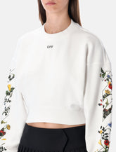 Off-White Arrow Flowers cropped logo sweatshirt - | Spazio Pritelli