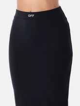Off-White Sleek stretch midi skirt - | Spazio Pritelli