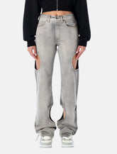 Off-White grey Meteor cut-out jeans - | Spazio Pritelli