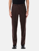 Sunflower wool twill trousers in brown - | Spazio Pritelli