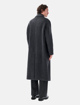 Sunflower Italian Wool Long Coat in Grey - | Spazio Pritelli