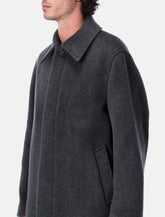 Sunflower Italian Wool Long Coat in Grey - | Spazio Pritelli