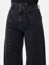 Maison Margiela Jeans Neri a Vita Alta con Gamba Ampia - | Spazio Pritelli