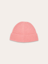 Bonpoint Pink Benny girl's ribbed cashmere beanie - | Spazio Pritelli
