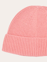 Bonpoint Pink Benny girl's ribbed cashmere beanie - | Spazio Pritelli