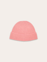 Bonpoint Pink Benny girl's ribbed cashmere beanie - | Spazio Pritelli