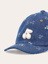 Bonpoint Arnold girls’ denim cap with cherry jacquard - | Spazio Pritelli