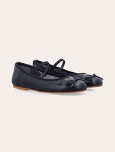 Bonpoint Joie leather ballerinas with cat detail for girls - | Spazio Pritelli