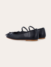 Bonpoint Joie leather ballerinas with cat detail for girls - | Spazio Pritelli
