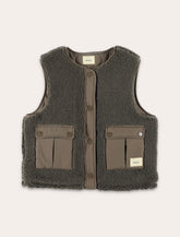 Bonpoint Boy – Junior Reversible Vest in Faux Fur and Quilted Nylon - | Spazio Pritelli