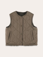 Bonpoint Boy – Junior Reversible Vest in Faux Fur and Quilted Nylon - | Spazio Pritelli