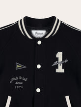 Bonpoint Josias Boys’ Wool Varsity Jacket with Patches - | Spazio Pritelli