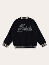 Bonpoint Josias Boys’ Wool Varsity Jacket with Patches - | Spazio Pritelli