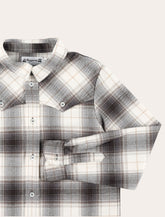 Bonpoint Jared checked shirt in organic cotton - | Spazio Pritelli