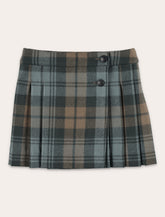 Bonpoint Talissa pleated tartan wool skirt - | Spazio Pritelli