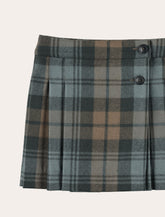 Bonpoint Talissa pleated tartan wool skirt - | Spazio Pritelli