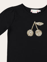 T-shirt in cotone con ciliegie in paillettes Bonpoint -  | Spazio Pritelli