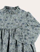 Bonpoint Topaz Girls’ Liberty Velvet Dress with Embroidered Collar - | Spazio Pritelli