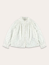 Bonpoint Jorja blouse in cotton voile with golden embroidery - | Spazio Pritelli