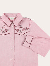 Bonpoint Girl – Jiggle Cotton Twill Blouse with Embroidery - | Spazio Pritelli