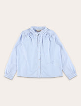 Bonpoint light blue Basiline blouse with embroidery - | Spazio Pritelli