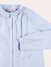 Bonpoint light blue Basiline blouse with embroidery - | Spazio Pritelli