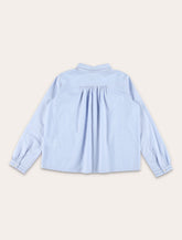 Bonpoint light blue Basiline blouse with embroidery - | Spazio Pritelli