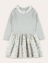 Bonpoint Jourielle girl's floral dress in organic cotton and wool - | Spazio Pritelli